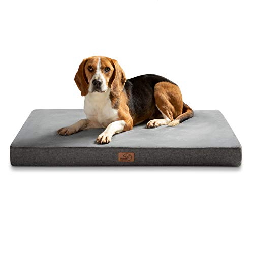 BEDSURE orthopädisches Hundekissen große Hunde - 89x56x8cm waschbares Hundebett mit 2 in...