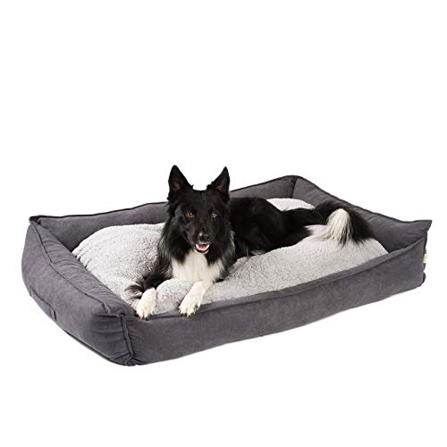 JAMAXX Premium Hundebett Orthopädisch Memory Visco Schaum Waschbar Wendekissen...