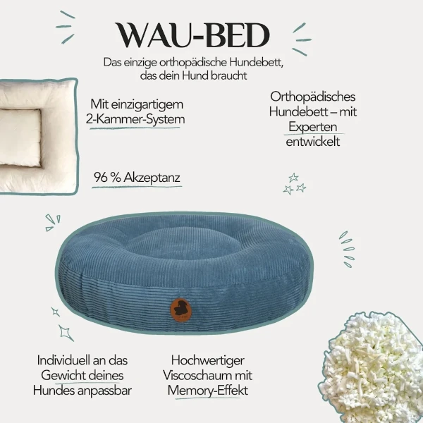 Emmy & Pepe Wau-Bed Orthopädisches Hundebett