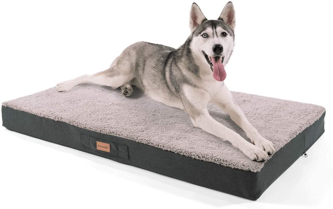 Magic Dog Weiches Hundebett 106,7 Cm - Rutschfeste Matte, Maschinenwaschbar, Grau