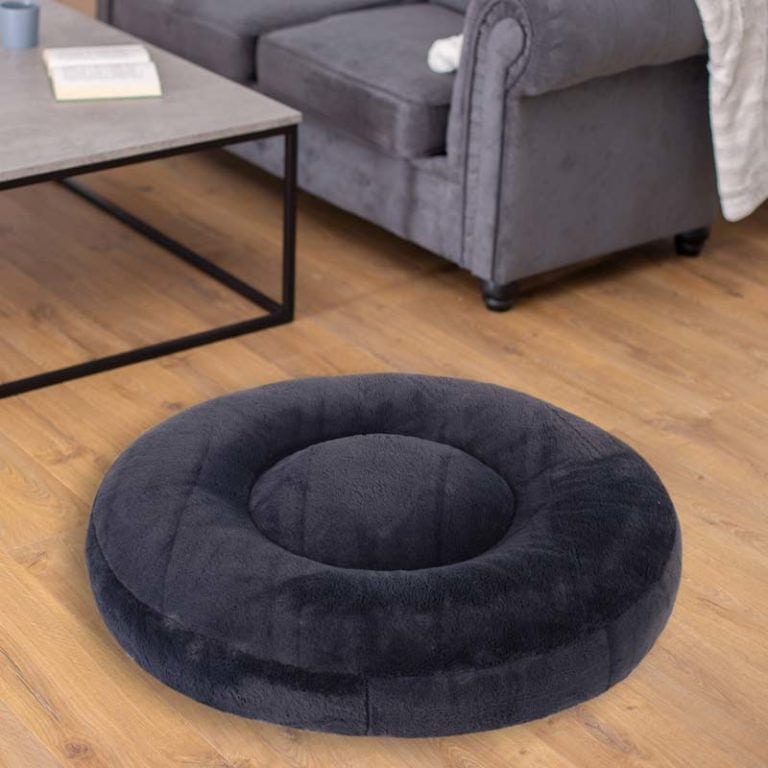 Laifug Ovales Hundebett Mit Memory-Schaum – Dunkelgrau, 91x63x20 Cm, Orthopädisch & Wasserdicht, Abnehmbarer Bezug
