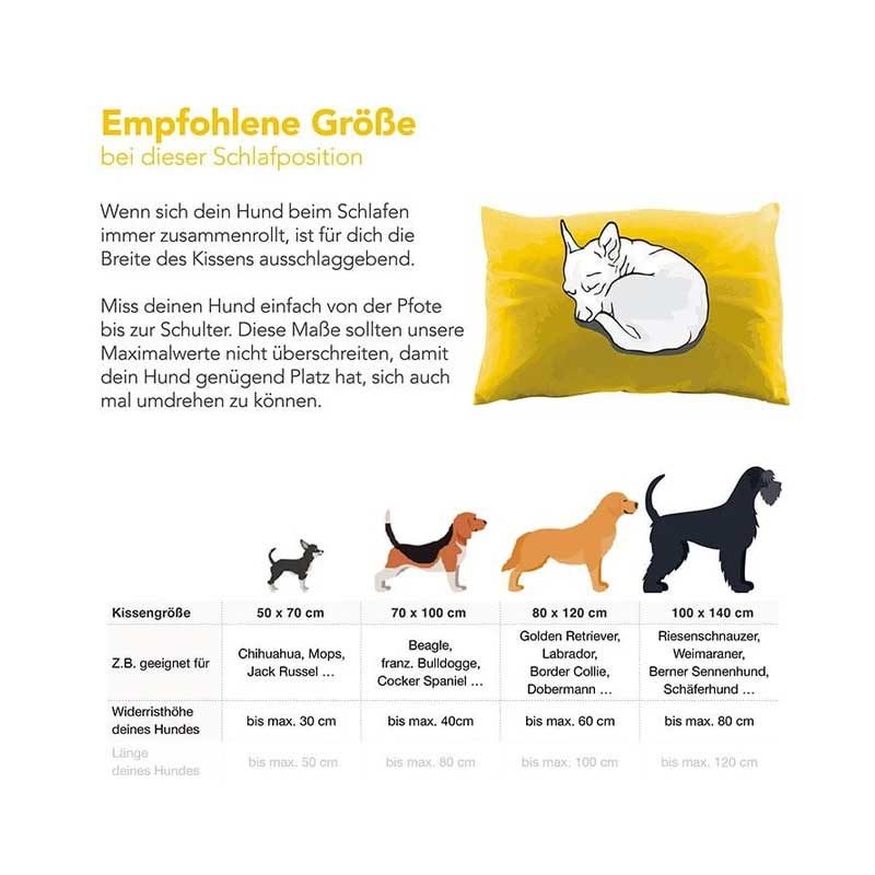 Größenhinweis Hundekissen