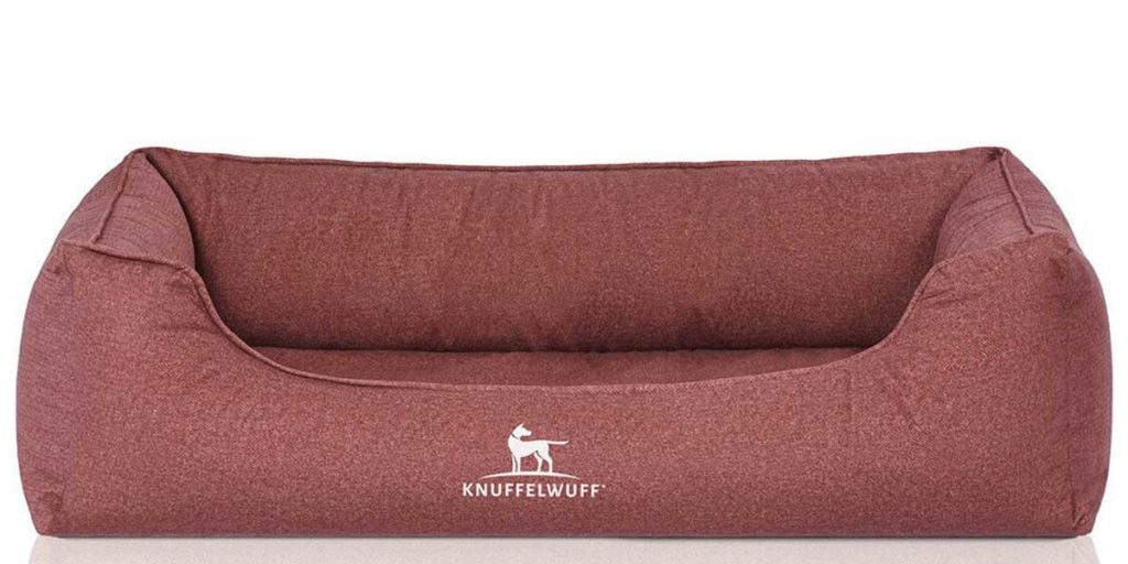 orthopädisches Hundebett rot von Knuffelwuff
