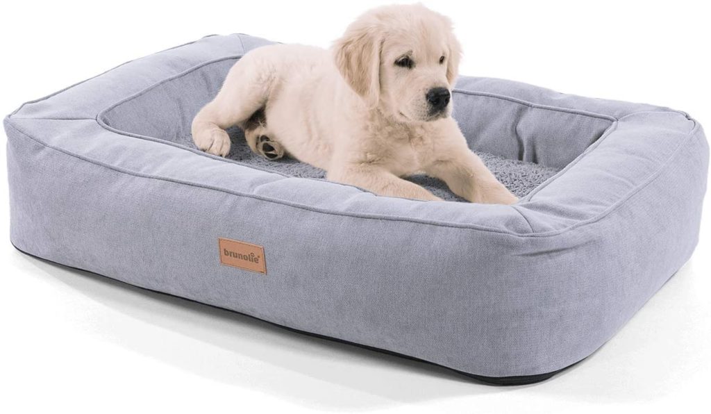 kleines Hundebett flauschig mit Rand