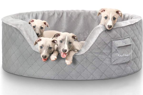 Hundebett rund hoher Rand